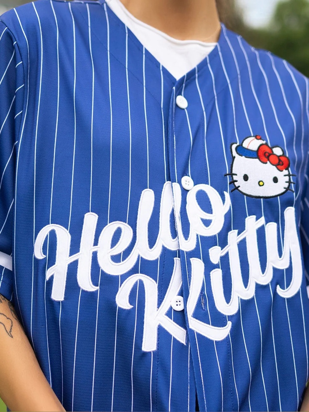 Hello Kitty x JapanLA Baseball Jersey (Blue) - Size XS